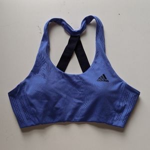 Blue Adidas Open Back Sports Bra